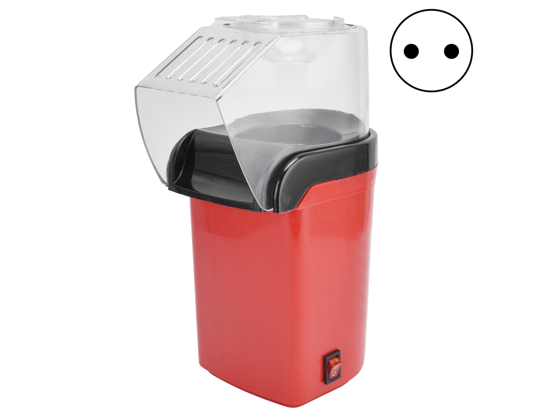 Máquina Eléctrica Antiadherente Para Hacer Palomitas De Maíz Con Base Antideslizante, 1200 W, Color Rojo.