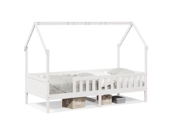 Maison Exclusive - Cama Con Forma De Casa De Niños Madera Maciza Blanca 90x200 Cm