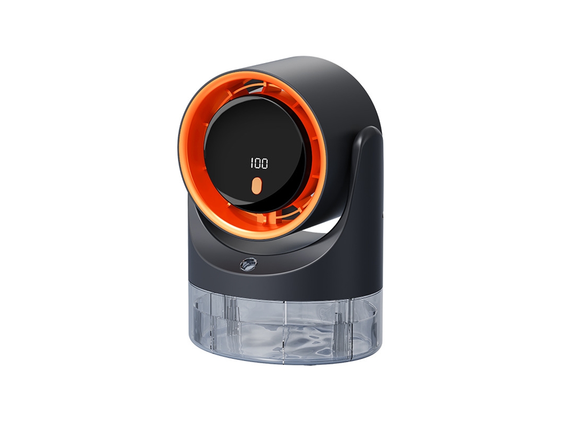 Ventilador Portátil De Escritorio Con Vapor Frío, Recargable Por Usb, Depósito De 450 Ml, Mini Humidificador (negro) Czhhmart