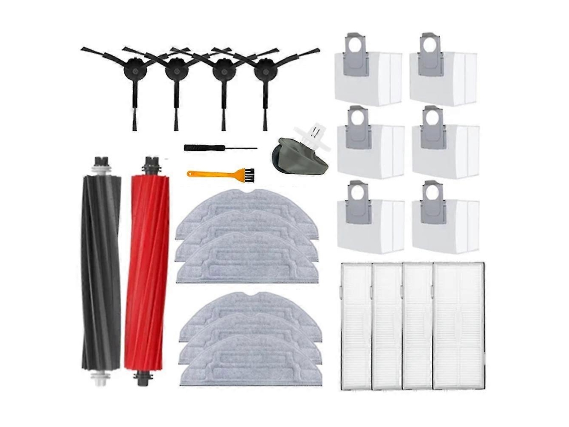 Kit de accesorios para aspiradora Yunzii Rob S8 S8 Pro Ultra S8: repuestos, cepillos laterales, cepillos principales y filtros de fregado.