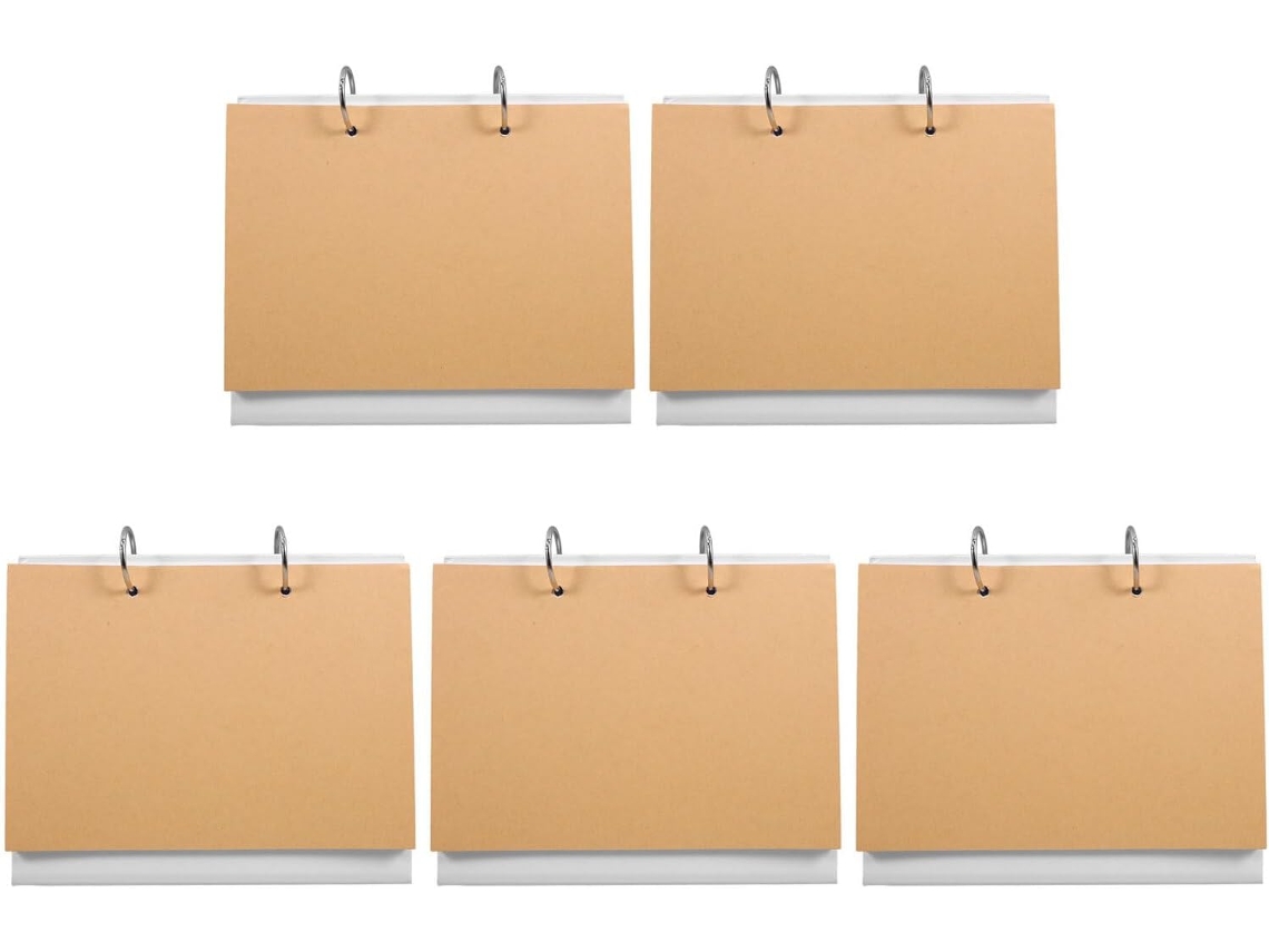 Juego De 5 Calendarios En Blanco Para Armar Tú Mismo, Calendarios De Escritorio Sin Fecha.