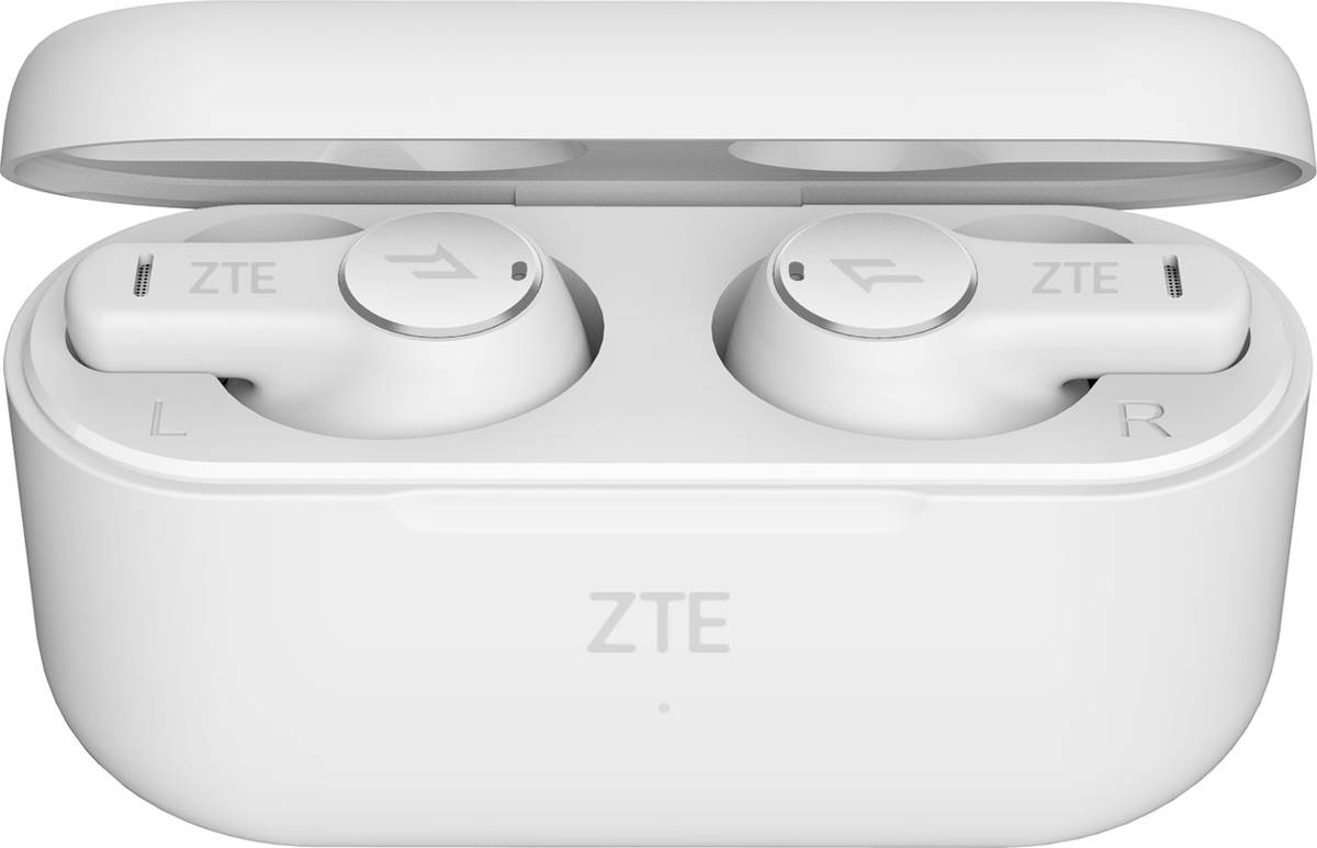 Auriculares Bluetooth True Wireless ZTE Livebuds (In Ear - Micrófono - Blanco)
