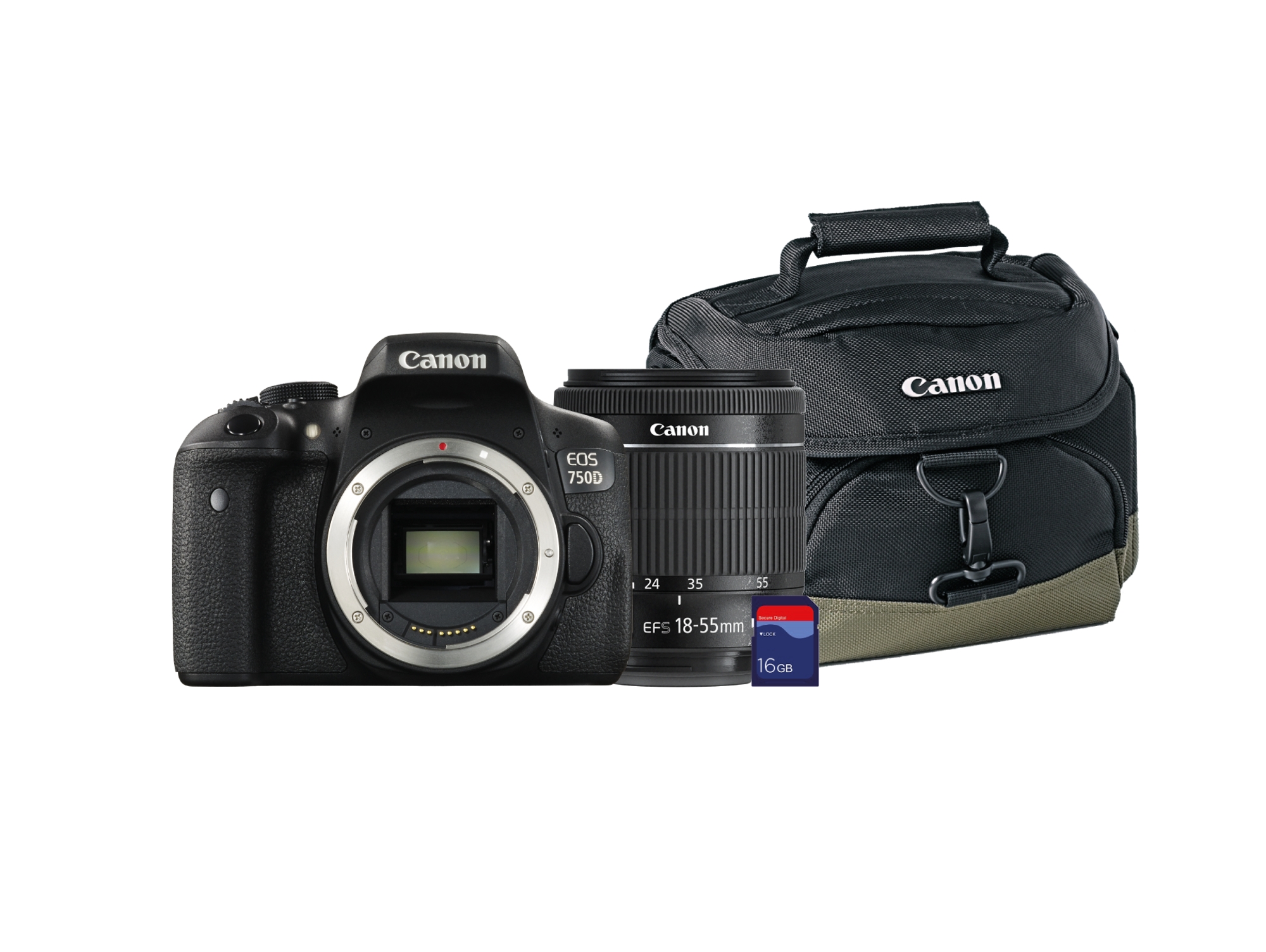 Kit Cámara Réflex CANON EOS 750D+EF-S 18-55IS KIT (24.2 MP - ISO: Auto 12800 - Sensor: APS-C)