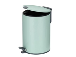 Cubo de basura para baño Kela Rugs de 3 l, de metal, color verde salvia