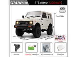 Coche teledirigido Jimny estilo Ja11 a escala 1/10, control de 2,4 G, tracción a las cuatro ruedas, simulación realista, todoterreno para diversión infantil. Aeuzwr