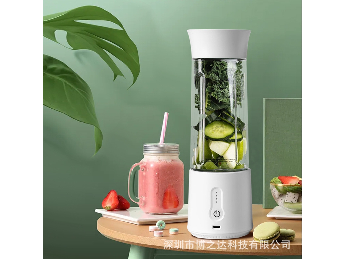 Exprimidor eléctrico de frutas y verduras, mini exprimidor para uso doméstico Mdug (blanco)