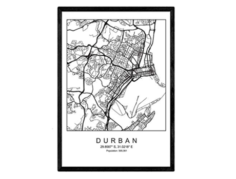 Lámina NACNIC Mapa Durban (A3)