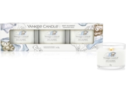 Pack de 3 Velas Votivas Aromáticas Soft Blanket YANKEE CANDLE