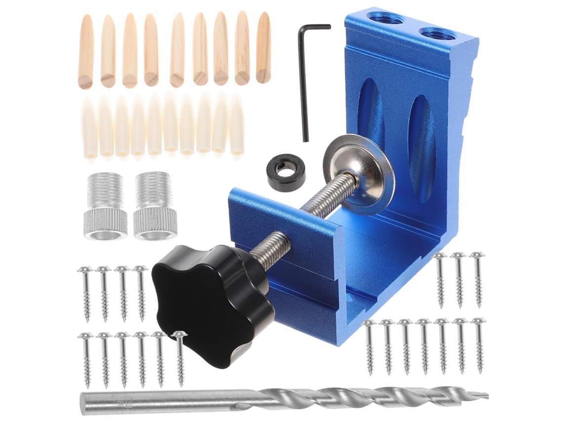 Kit De Bolsillo Con Tornillos, Herramientas Para Trabajar La Madera Para Guía De Taladro, Brocas Angulares