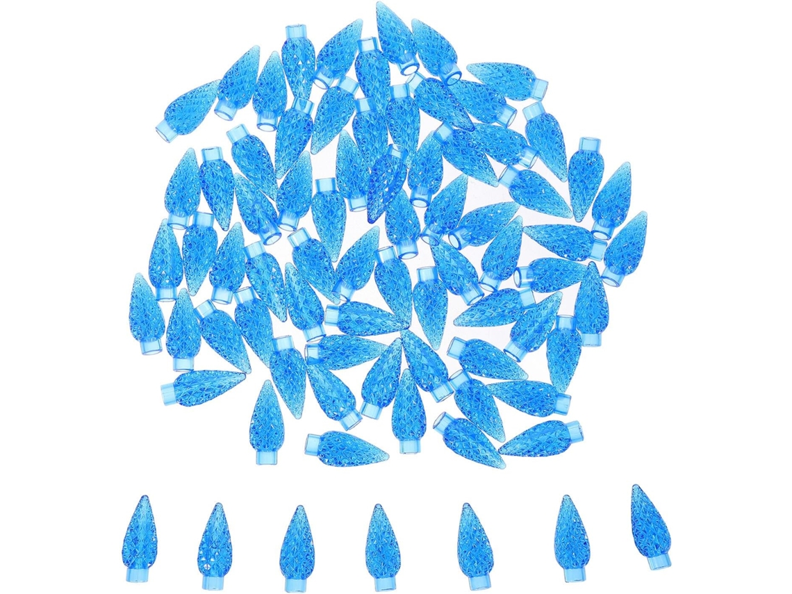 Cubiertas decorativas de plástico azul para lámparas, paquete de 100 unidades, para iluminación exterior y accesorios. SFUSHOS