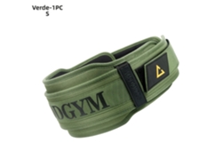 Cinturón de una pieza de tela Oxford, ajustable para fitness y levantamiento de pesas. Mdug (verde S)