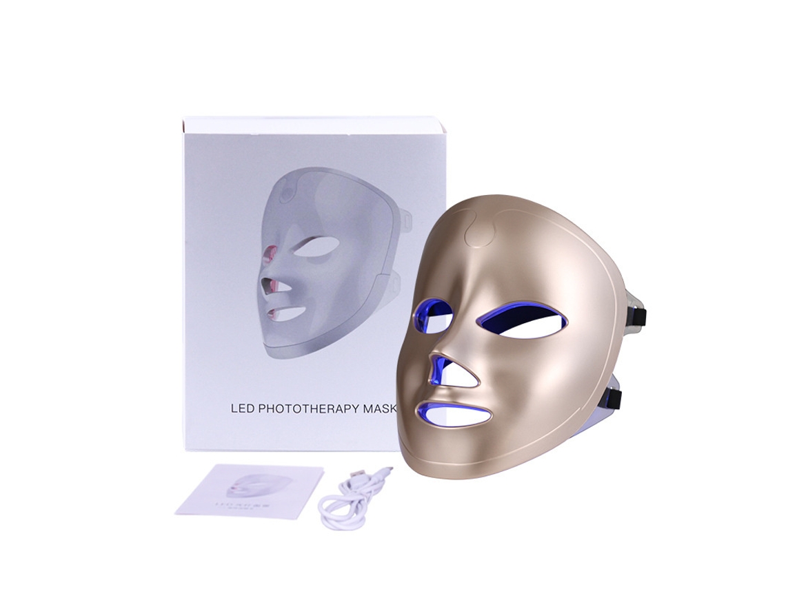 Dispositivo De Belleza Led Recargable, Máscara De Rejuvenecimiento De La Piel Con Fotones, Tratamiento Antiarrugas Y Para El Acné