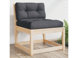 Sofá de jardín con cojines, madera maciza de pino, DKD Home Decor