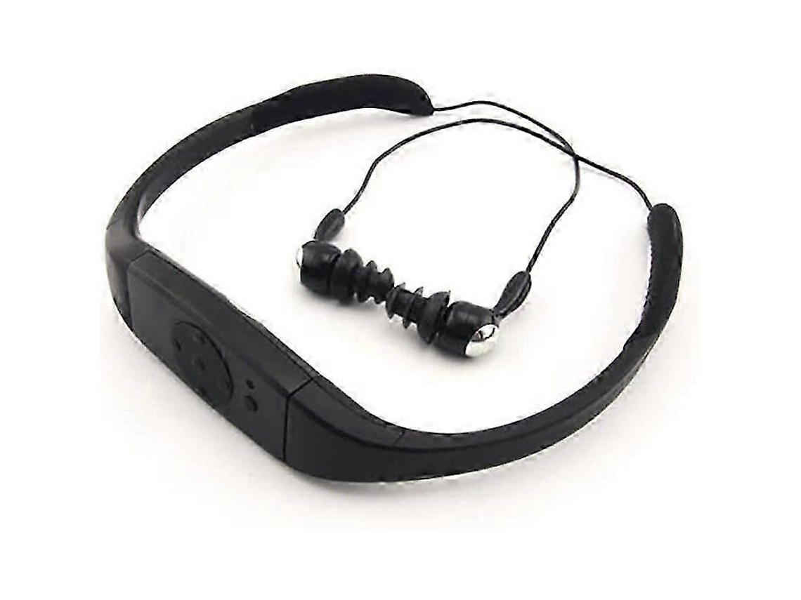 Reproductor MP3 impermeable para buceo, surf, deportes subacuáticos y música, 8 g, negro