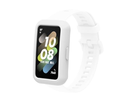 Funda de Silicona Anti-rasguños para Huawei Band 7/6 - blanco