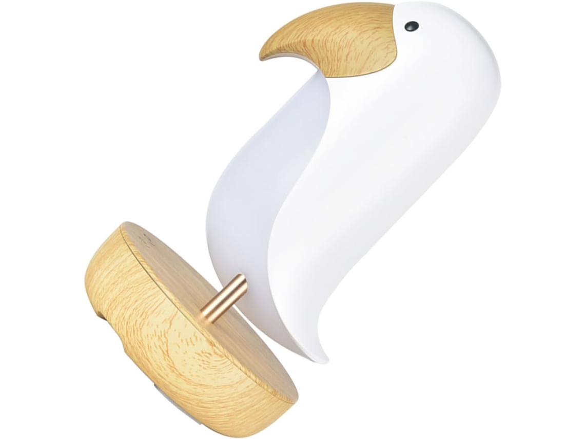 Lámpara De Noche Recargable Por Usb, Luz Cálida, Tamaño Compacto, Plástico Seguro, Diseño De Pájaro.