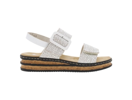 Sandalias de Mujer RIEKER Piel Blanco (37)