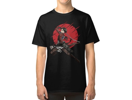 Camiseta ROCKINSTONE Attack On Titan Anime Captain Levi Algodón para Hombre (S)