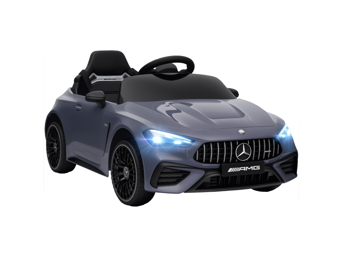 Coche De Juguete Mercedes De 12 V Con Control Remoto Y Luces Led - Gris