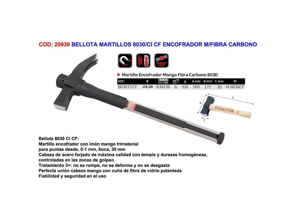 Bellota martillos 8030-ci cf encofrador m-fibra carbono