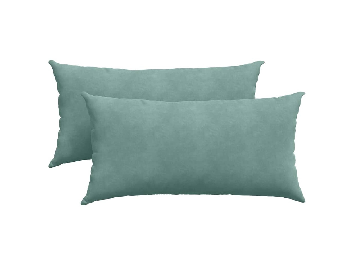 Cojines para sofá (2 unidades) - Cojín verde mar para sofá, 80 x 40 cm HARLANV1