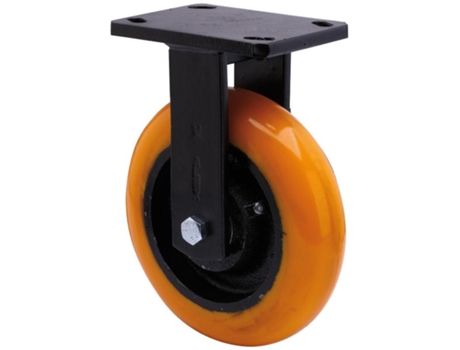 Rueda fija 17hlb200-huab hierro-poliur.naranja eje bolas balona ALEX