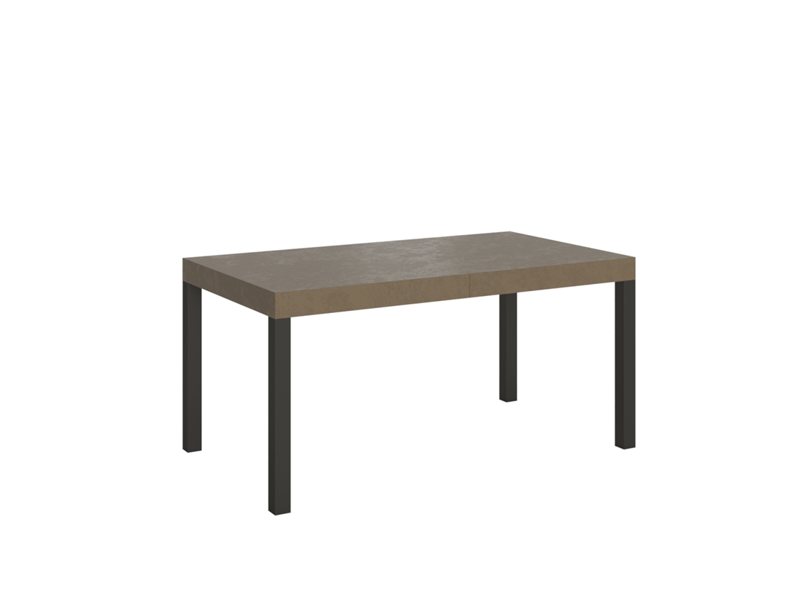 Mesa extensible Everyday Premium 160/264x90 cm en gris tórtola con patas antracita Itamoby