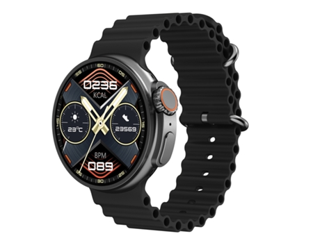 Smartwatch K9 Ultra Pro 1.39 '' Banda de silicona impermeable IP67 con soporte de llamada Bluetooth / NFC (negro)
