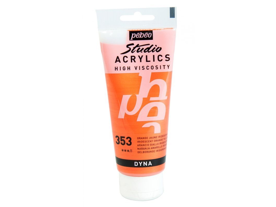 Tinta Acrílica PÉBÉO (Iridiscente - Naranja Amarillento - 100ml)