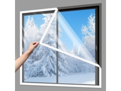 Kit De Aislamiento Para Ventanas Invierno, Lámina Aislante Transparente Ventanas, Gruesa Bloquea El Aire Fr...