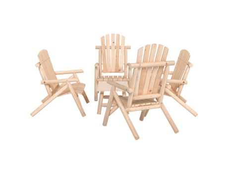 Conjunto 5 de muebles de jardín VIDAXL madera maciza de abeto