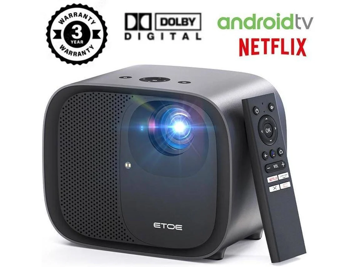 ETOE E3 PRO ホームプロジェクター Proyector ETOE E3 Pro Android TV 600ANSI Resolución Nativa 1080P