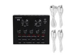 Tarjeta de sonido Mali V8 para transmisión en vivo, multifuncional, USB, teléfono móvil, computadora, karaoke.