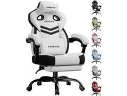 Silla para juegos/oficina con brazos articulados, inclinación de 90-155°, tela funcional y duradera, Luckracer
