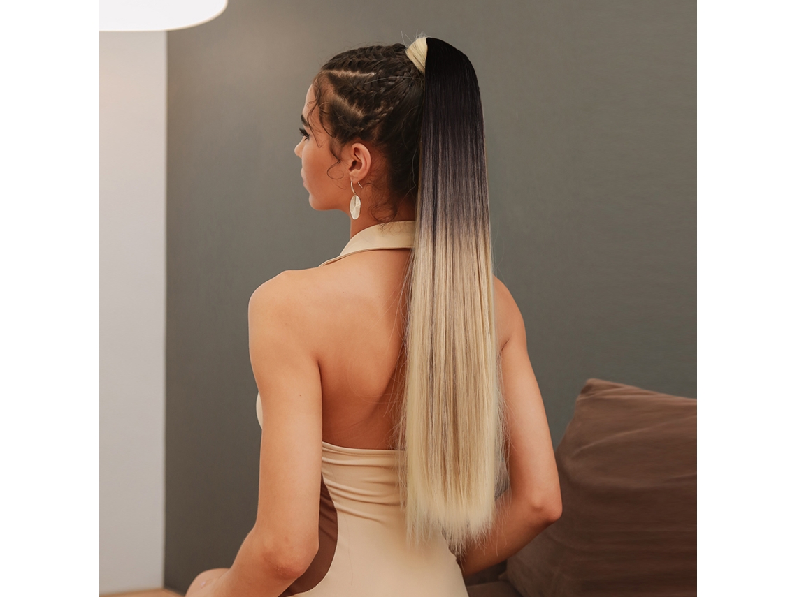 Extensión De Pelo Cola De Caballo Larga Recta 26 Pulgadas Para Mujeres