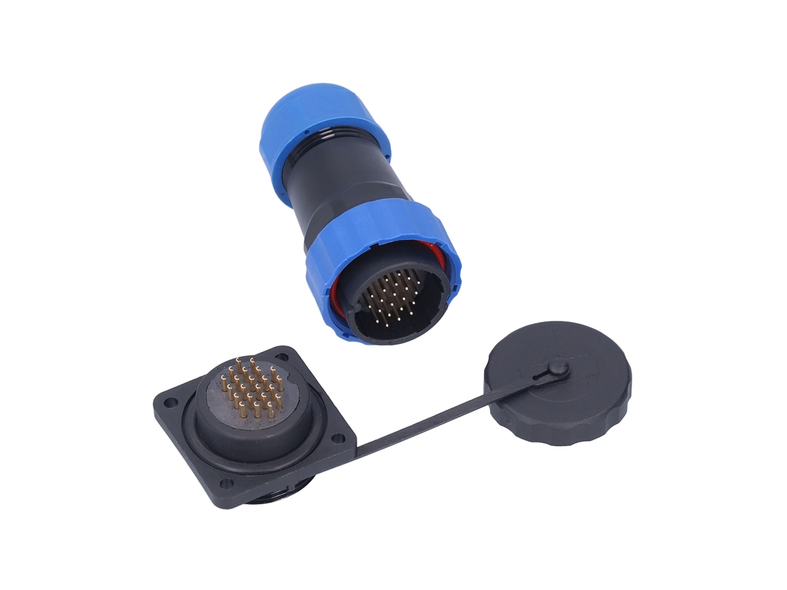 Conector De Alimentación Aérea Impermeable, Brida Cuadrada 4 Agujeros, 5a Ac, Sp28, Industrial, Conector De Cable