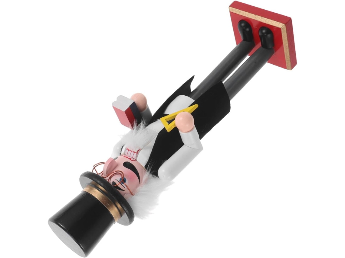 Figura Rústica De Madera De Cascanueces, Decoración Masculina Para Profesores, 36 Cm, Centro De Mesa
