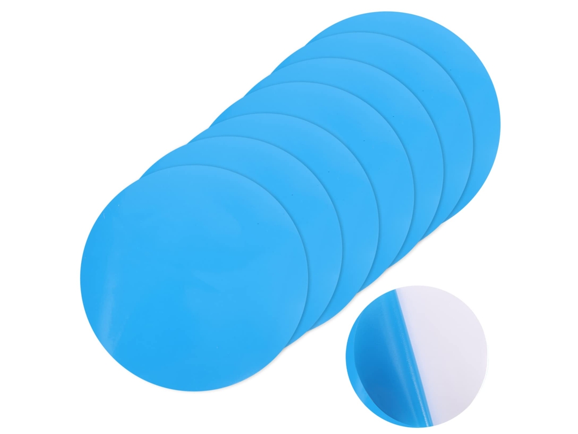 Kit de 20 parches adhesivos de PVC para barcos y boyas inflables. Reparación rápida y duradera de desgarros.