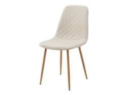 Juego de 4 sillas de comedor Köfering textil/acero 88x44x55cm - Beige [EN.CASA]