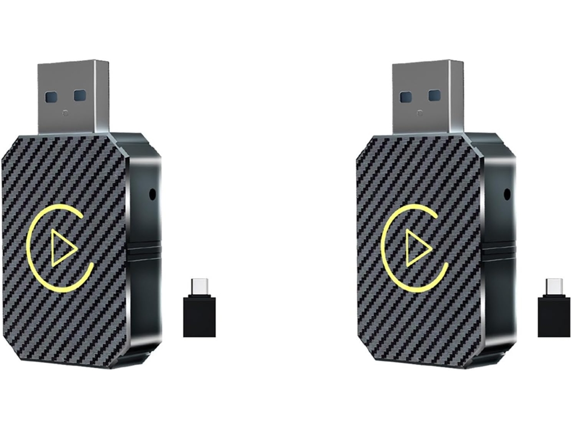 2 Convertidores De Android Auto Carplay Box 2 En 1 Sin Adaptador Inteligente Para Coche