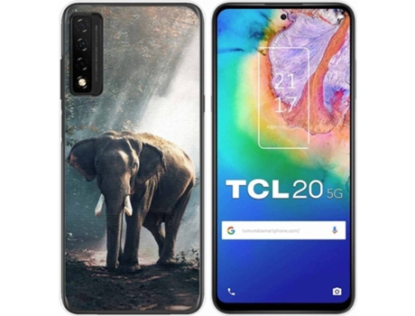 Carcasa TCL 20 5G TUMUNDOSMARTPHONE Elefante Multicolor