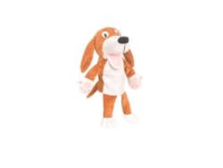 Fiesta Crafts Marioneta de Mano en Forma de Perro, con Boca Articulada, Elaborada en Cartón.