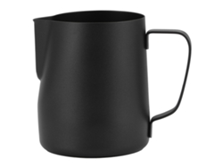 Jarra para espumar leche estilo japonés en acero inoxidable 304, 600 ml, color negro