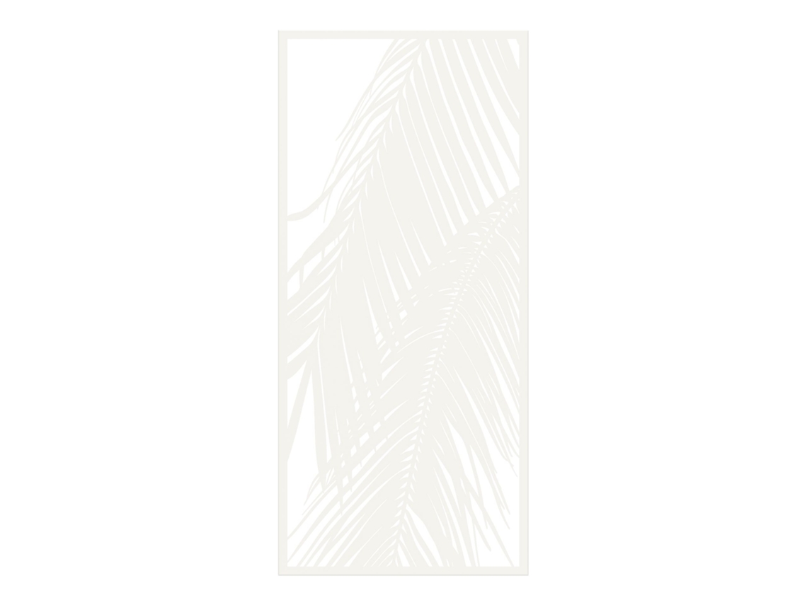 Panel Decorativo Palmera Acero Blanco Blando M