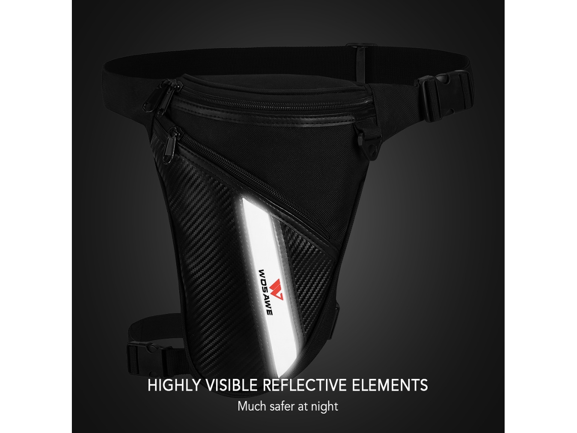Bolsa Reflectante Multifuncional Para Pierna, Ideal Para Motociclismo, Ciclismo Y Actividades Al Aire Libre. Mochila Para La Cintura Y El Muslo.