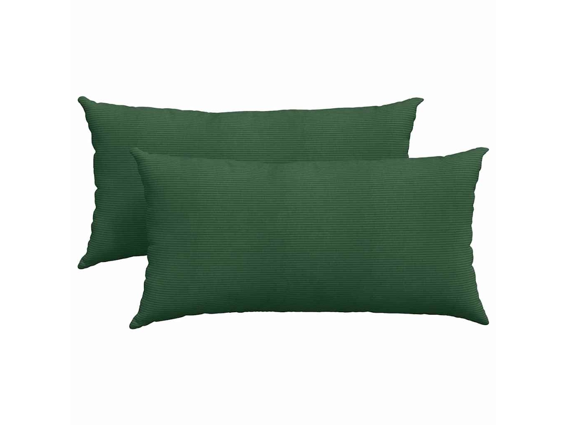 Juego de 2 cojines para sofá HARLANV1 de 80x40 cm, color verde oscuro.