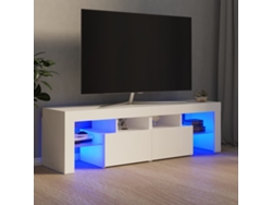 Mueble de Armario Tv con Luces Led 140X36,5X40 Cm Blanco