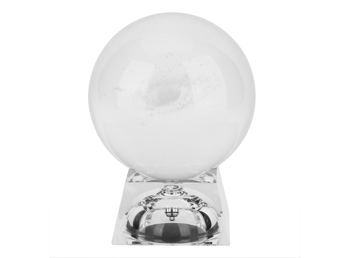 Bola de cristal K9 de 60 mm con base luminosa para decoración.