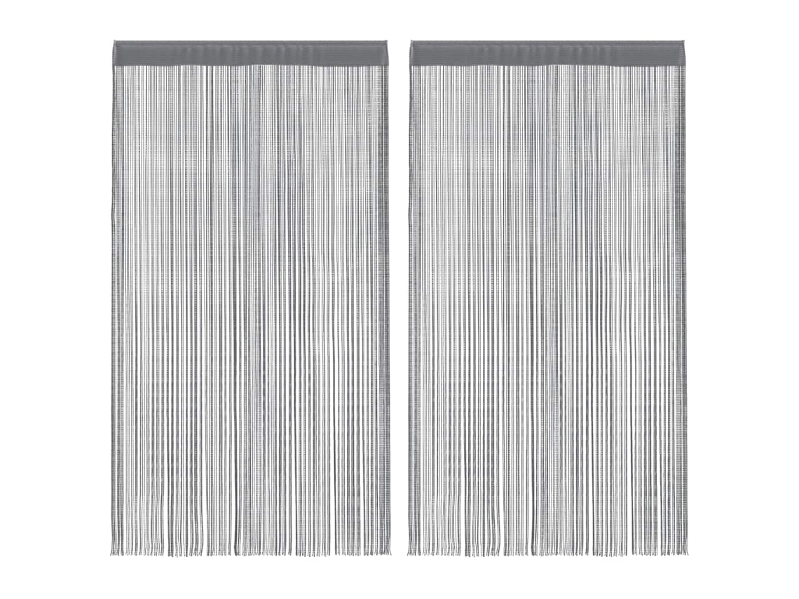 Maison Exclusive - Cortinas De Cuerdas 2 Unidades Antracita 140x250 Cm