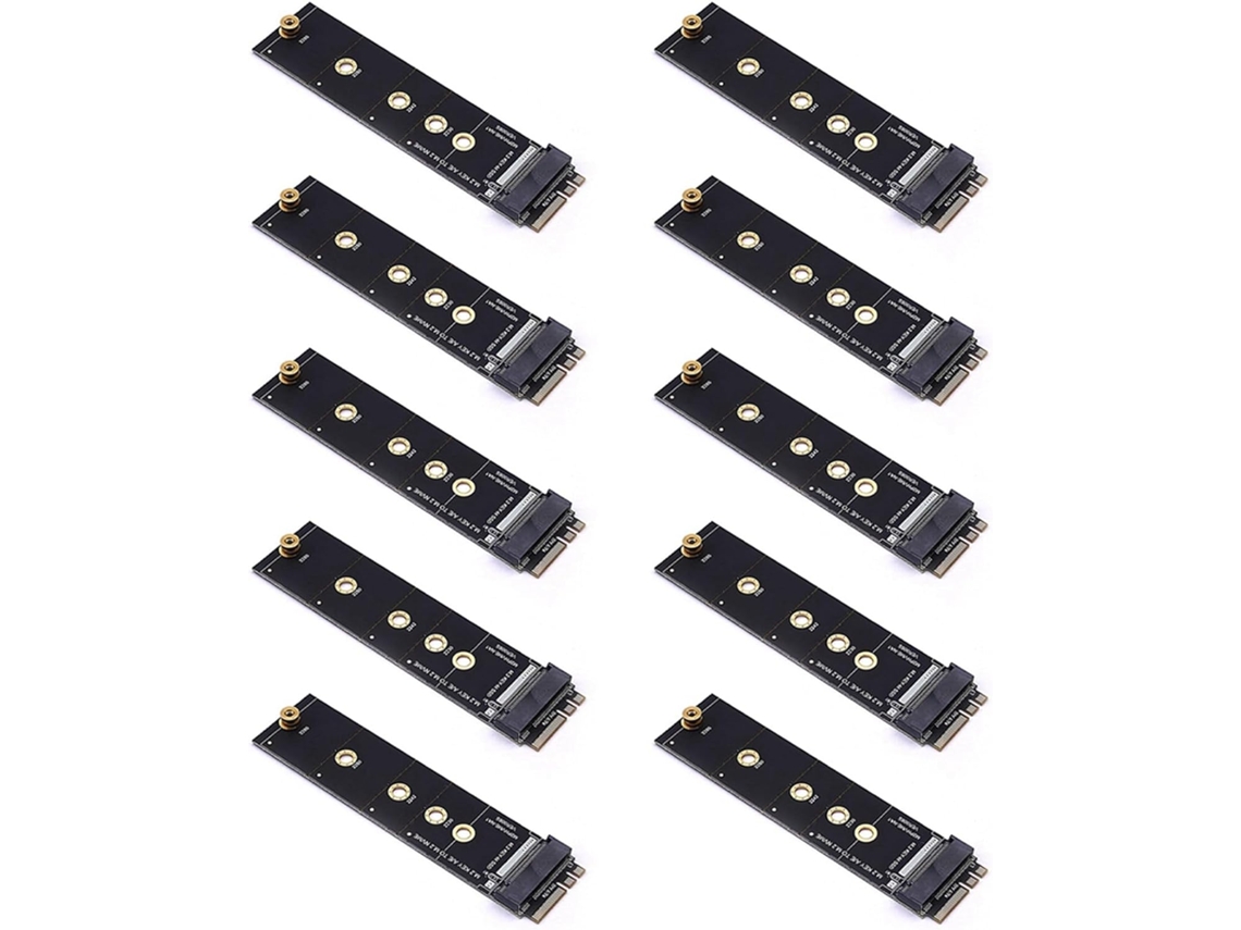 Adaptador De Tarjeta De Expansión Nvme Ngff Con Ranura Para Llave 10x M.2 A+e Key-m